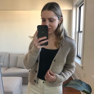 & Other Stories Alpaca Wool Cropped Cardigan